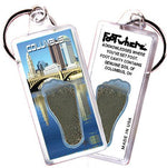 Load image into Gallery viewer, Columbus FootWhere® Souvenir Keychains. 6 Piece Set. Made in USA-FootWhere® Souvenirs