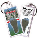 Load image into Gallery viewer, Cleveland FootWhere® Souvenir Keychains. 6 Piece Set. Made in USA-FootWhere® Souvenirs