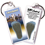 Load image into Gallery viewer, Cleveland FootWhere® Souvenir Keychains. 6 Piece Set. Made in USA-FootWhere® Souvenirs
