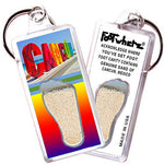 Load image into Gallery viewer, Cancun FootWhere® Souvenir Keychains. 6 Piece Set. Made in USA-FootWhere® Souvenirs