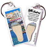 Load image into Gallery viewer, Cancun FootWhere® Souvenir Keychains. 6 Piece Set. Made in USA-FootWhere® Souvenirs