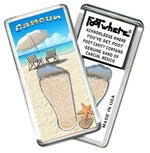 Load image into Gallery viewer, Cancun FootWhere® Souvenir Fridge Magnets. 6 Piece Set. Made in USA-FootWhere® Souvenirs