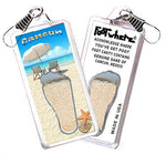 Load image into Gallery viewer, Cancun FootWhere® Souvenir Zipper-Pull. Made in USA-FootWhere® Souvenirs