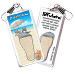 Load image into Gallery viewer, Cancun FootWhere® Souvenir Zipper-Pulls. 6 Piece Set. Made in USA-FootWhere® Souvenirs