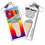 Load image into Gallery viewer, Cancun FootWhere® Souvenir Zipper-Pull. Made in USA-FootWhere® Souvenirs