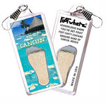 Load image into Gallery viewer, Cancun FootWhere® Souvenir Zipper-Pulls. 6 Piece Set. Made in USA-FootWhere® Souvenirs