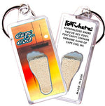 Load image into Gallery viewer, Cape Cod FootWhere® Souvenir Keychains. 6 Piece Set. Made in USA-FootWhere® Souvenirs