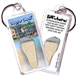 Load image into Gallery viewer, Cape Cod FootWhere® Souvenir Keychains. 6 Piece Set. Made in USA-FootWhere® Souvenirs