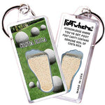 Load image into Gallery viewer, Costa Rica FootWhere® Souvenir Keychains. 6 Piece Set. Made in USA-FootWhere® Souvenirs