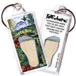 Load image into Gallery viewer, Costa Rica FootWhere® Souvenir Keychains. 6 Piece Set. Made in USA-FootWhere® Souvenirs