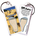 Load image into Gallery viewer, Costa Rica FootWhere® Souvenir Keychains. 6 Piece Set. Made in USA-FootWhere® Souvenirs