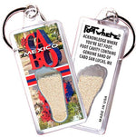 Load image into Gallery viewer, Cabo San Lucas FootWhere® Souvenir Keychains. 6 Piece Set. Made in USA - FootWhere® Souvenir Shop