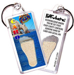 Load image into Gallery viewer, Cabo San Lucas FootWhere® Souvenir Keychains. 6 Piece Set. Made in USA - FootWhere® Souvenir Shop