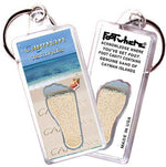 Load image into Gallery viewer, Cayman Islands FootWhere® Souvenir Key Chain. Made in USA-FootWhere® Souvenirs