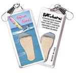 Load image into Gallery viewer, Cayman Islands FootWhere® Souvenir Zipper-Pulls. 6 Piece Set. Made in USA-FootWhere® Souvenirs