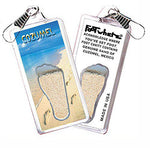 Load image into Gallery viewer, Cozumel FootWhere® Souvenir Keychains 6 Piece Set. Made in USA-FootWhere® Souvenirs