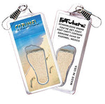 Load image into Gallery viewer, Cozumel FootWhere® Souvenir Zipper-Pull. Made in USA-FootWhere® Souvenirs