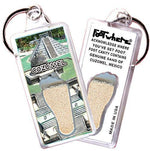 Load image into Gallery viewer, Cozumel FootWhere® Souvenir Keychain. Made in USA-FootWhere® Souvenirs
