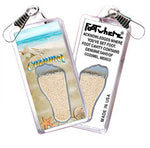 Load image into Gallery viewer, Cozumel FootWhere® Souvenir Zipper-Pulls 6 Piece Set. Made in USA-FootWhere® Souvenirs