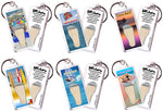 Load image into Gallery viewer, Cocoa Beach FootWhere® Souvenir Keychains. 6 Piece Set. Made in USA-FootWhere® Souvenirs