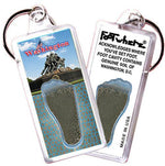 Load image into Gallery viewer, Washington, D.C. FootWhere® Souvenir Keychains. 6 Piece Set. Made in USA - FootWhere® Souvenir Shop