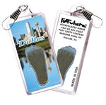 Load image into Gallery viewer, Dallas FootWhere® Souvenir Fridge Zipper-Pulls. 6 Piece Set. Made in USA-FootWhere® Souvenirs