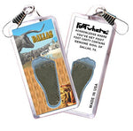Load image into Gallery viewer, Dallas FootWhere® Souvenir Fridge Zipper-Pulls. 6 Piece Set. Made in USA-FootWhere® Souvenirs