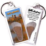 Load image into Gallery viewer, Des Moines FootWhere® Souvenir Keychains. 6 Piece Set. Made in USA-FootWhere® Souvenirs
