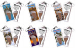 Load image into Gallery viewer, Des Moines FootWhere® Souvenir Zipper-Pulls. 6 Piece Set. Made in USA-FootWhere® Souvenirs