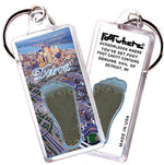 Load image into Gallery viewer, Detroit FootWhere® Souvenir Keychains. 6 Piece Set. Made in USA-FootWhere® Souvenirs
