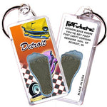 Load image into Gallery viewer, Detroit FootWhere® Souvenir Keychains. 6 Piece Set. Made in USA-FootWhere® Souvenirs