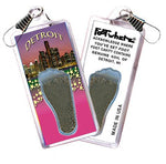 Load image into Gallery viewer, Detroit FootWhere® Souvenir Zipper-Pulls. 6 Piece Set. Made in USA-FootWhere® Souvenirs
