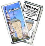 Load image into Gallery viewer, Dubai FootWhere® Souvenir Zipper-Pulls. 6 Piece Set. Made in USA-FootWhere® Souvenirs