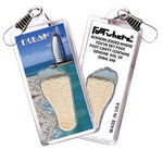 Load image into Gallery viewer, Dubai FootWhere® Souvenir Zipper-Pulls. 6 Piece Set. Made in USA-FootWhere® Souvenirs