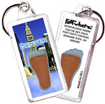 Load image into Gallery viewer, Denver FootWhere® Souvenir Keychains. 6 Piece Set. Made in USA-FootWhere® Souvenirs