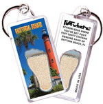 Load image into Gallery viewer, Daytona Beach FootWhere® Souvenir Keychains 6 Piece Set. Made in USA-FootWhere® Souvenirs