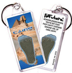 Load image into Gallery viewer, Cairo, Egypt FootWhere® Souvenir Keychain. Made in USA-FootWhere® Souvenirs