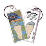 Load image into Gallery viewer, Florida FootWhere® Souvenir Keychain. 72 pieces/ 6 assorted styles.
