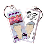 Load image into Gallery viewer, Florida FootWhere® Souvenir Keychain. 72 pieces/ 6 assorted styles.