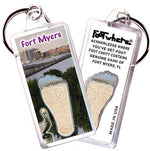 Load image into Gallery viewer, Fort Myers FootWhere® Souvenir Keychains. 6 Piece Set. Made in USA-FootWhere® Souvenirs
