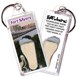 Load image into Gallery viewer, Fort Myers, FL FootWhere® Souvenir Keychain. Made in USA-FootWhere® Souvenirs
