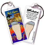 Load image into Gallery viewer, Fort Myers FootWhere® Souvenir Keychains. 6 Piece Set. Made in USA-FootWhere® Souvenirs