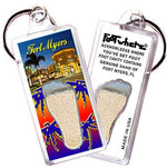 Load image into Gallery viewer, Fort Myers, FL FootWhere® Souvenir Keychain. Made in USA-FootWhere® Souvenirs