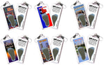 Load image into Gallery viewer, Fort Worth FootWhere® Souvenir Zipper-Pulls. 6 Piece Set. Made in USA-FootWhere® Souvenirs