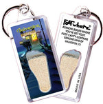 Load image into Gallery viewer, Galveston FootWhere® Souvenir Keychains. 6 Piece Set. Made in USA-FootWhere® Souvenirs