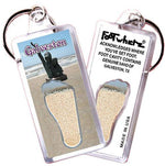 Load image into Gallery viewer, Galveston FootWhere® Souvenir Keychains. 6 Piece Set. Made in USA-FootWhere® Souvenirs