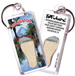 Load image into Gallery viewer, Galveston FootWhere® Souvenir Keychains. 6 Piece Set. Made in USA-FootWhere® Souvenirs