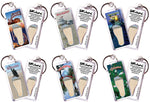 Load image into Gallery viewer, Galveston FootWhere® Souvenir Keychains. 6 Piece Set. Made in USA-FootWhere® Souvenirs