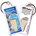 Load image into Gallery viewer, Hawaii FootWhere® Souvenir Keychains. 6 Piece Set. Made in USA - FootWhere® Souvenir Shop