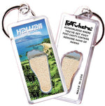 Load image into Gallery viewer, Hawaii FootWhere® Souvenir Keychains. 6 Piece Set. Made in USA - FootWhere® Souvenir Shop